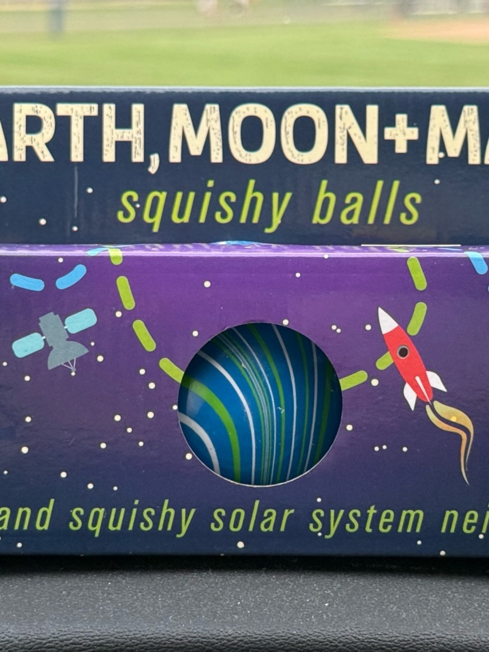 Earth, Moon + Mars Squishy Balls - Blue & Green Planet